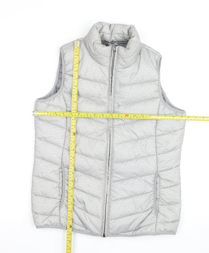Esmara Women's Grey Puffer Waistcoat Gilet Size 12 Regular Fit