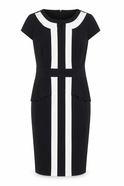 Jade Fashion Boutique Women Black White Size 10 Sheath Dress