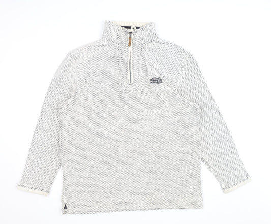 Weird Fish Men’s Grey XL 1/4 Zip Knit Activewear Jacket