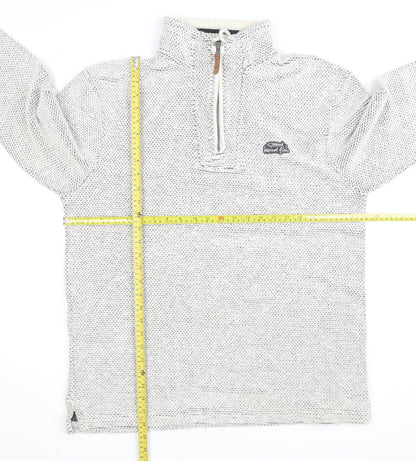 Weird Fish Men’s Grey XL 1/4 Zip Knit Activewear Jacket