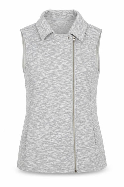 Next Womens Grey Collared Full Zip Sleeveless Knit Vest Size 12