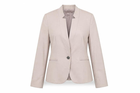 Zara Women Beige Slim Fit Blazer Jacket Size 12 Workwear Style