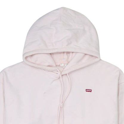 Levi's Womens Pink Pullover Hoodie Medium Relaxed Fit Cotton