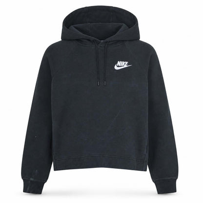 Nike Women Black Small Pullover Hoodie Sweatshirt Cotton Blend
