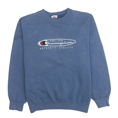 Champion Men's Blue Large Crew Neck Pullover Sweatshirt