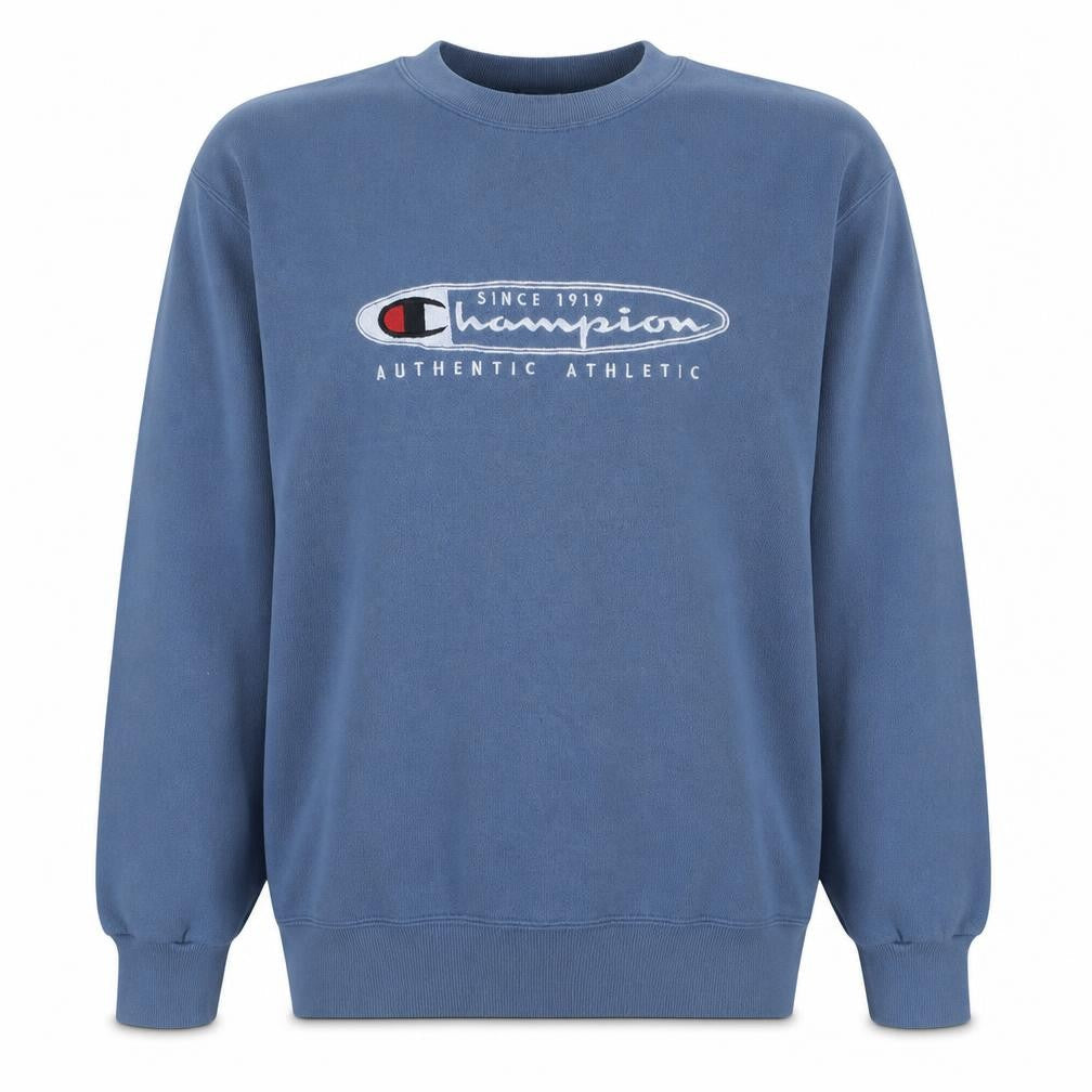 Champion Men's Blue Large Crew Neck Pullover Sweatshirt