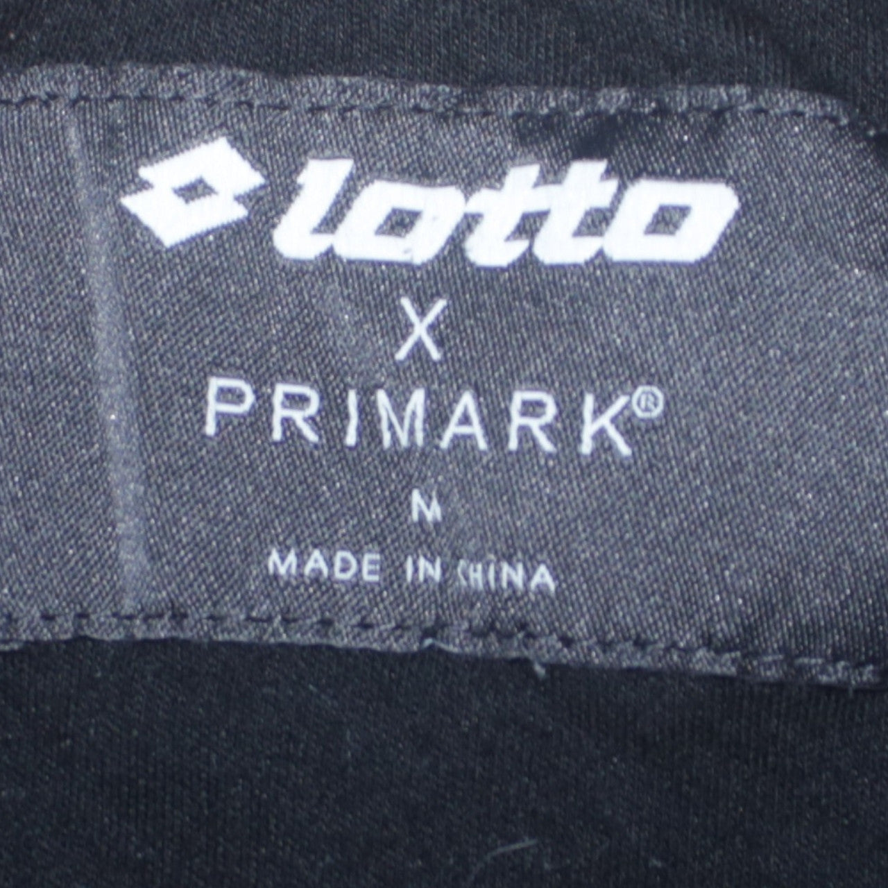 Lotto x Primark Men's Black Graphic Logo T-Shirt Size M