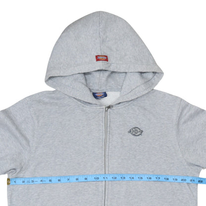 Dickies Men’s Grey Full Zip Hoodie Size M Regular Fit Fleece