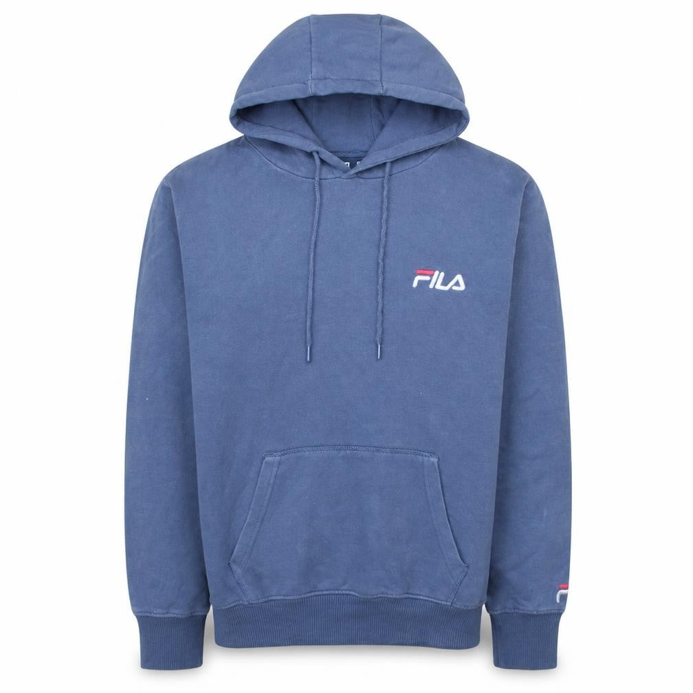 Fila Men's Blue Pullover Hoodie Small Embroidered Logo Sportswear