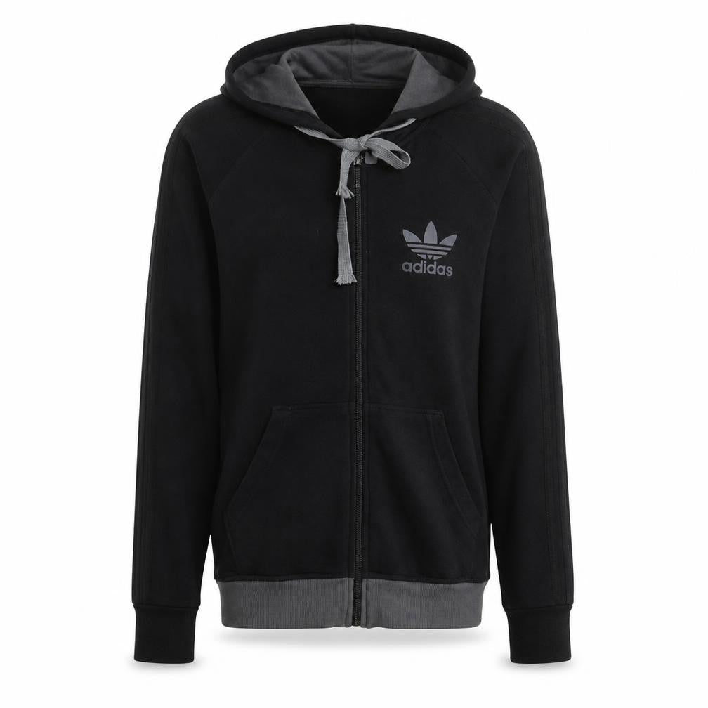 Adidas Men’s Black Full Zip Hoodie Size S Fleece Sportswear