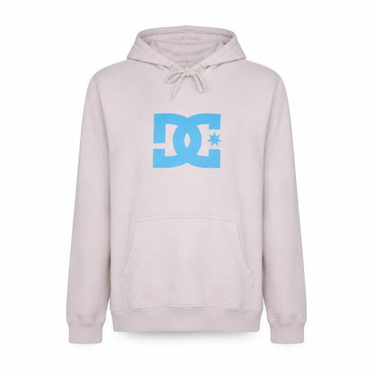 DC Shoes Womens Beige Hoodie Large Logo Pullover Fleece Sweatshirt