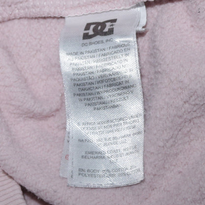 DC Shoes Womens Beige Hoodie Large Logo Pullover Fleece Sweatshirt