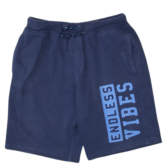 George Boys Blue Sweat Shorts 12-13 Years Regular Fit Drawstring Casual