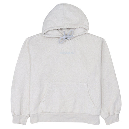 Adidas Women Beige Pullover Hoodie UK 12 Classic Logo Sweatshirt