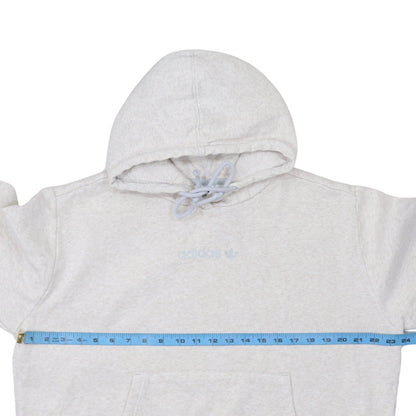 Adidas Women Beige Pullover Hoodie UK 12 Classic Logo Sweatshirt
