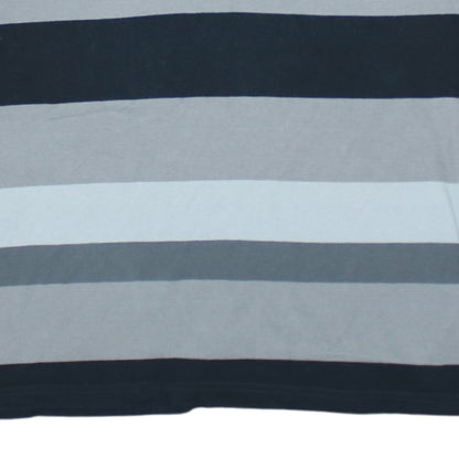 Puma Men's Grey Striped Short Sleeve Polo Shirt Size L