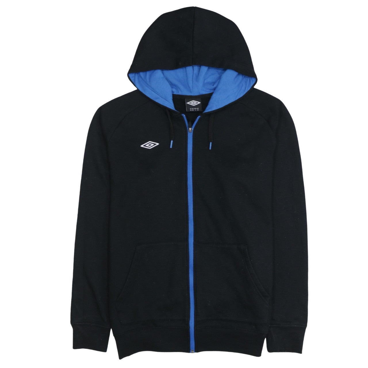 Umbro Men's Black Full Zip Hoodie Size M Sports Style