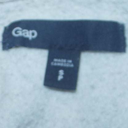 GAP Women Grey Full Zip Hoodie Small Cotton Blend Logo Casual