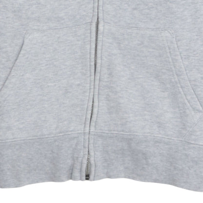 GAP Women Grey Full Zip Hoodie Small Cotton Blend Logo Casual