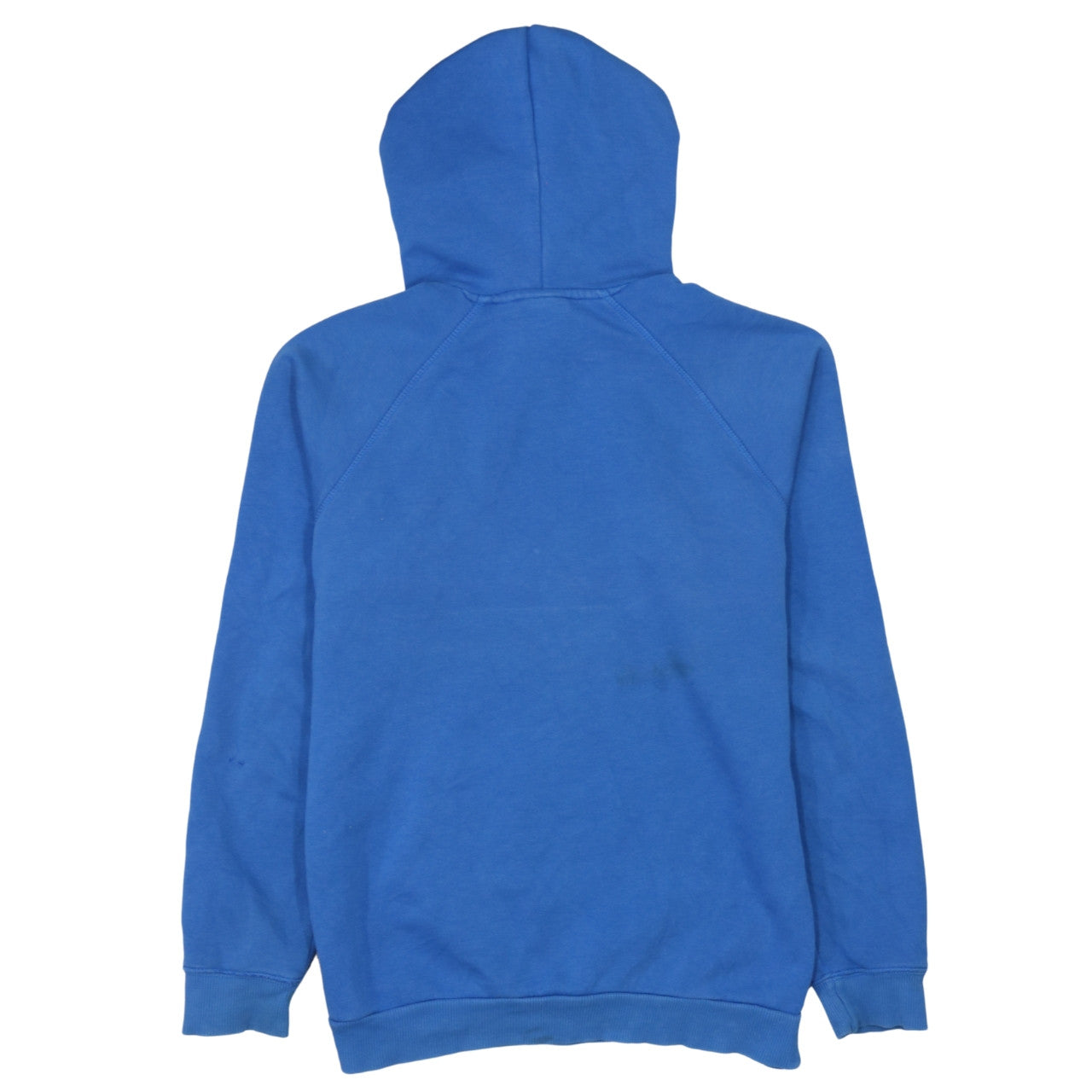 Adidas Men Blue Pullover Hoodie Small Logo Fleece Sportswear