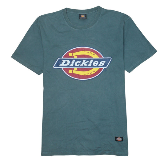 Dickies Men's Green Logo Graphic Regular Fit Cotton T-Shirt Size M