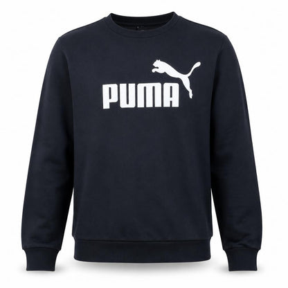 Puma Men’s Black XL Crew Neck Logo Pullover Sweatshirt