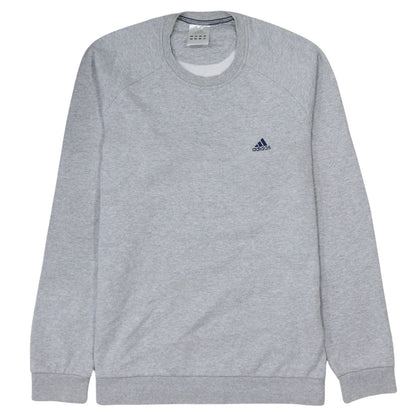 Adidas Mens Grey Crew Neck Pullover Sweatshirt Size L