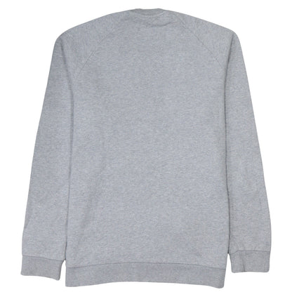 Adidas Mens Grey Crew Neck Pullover Sweatshirt Size L