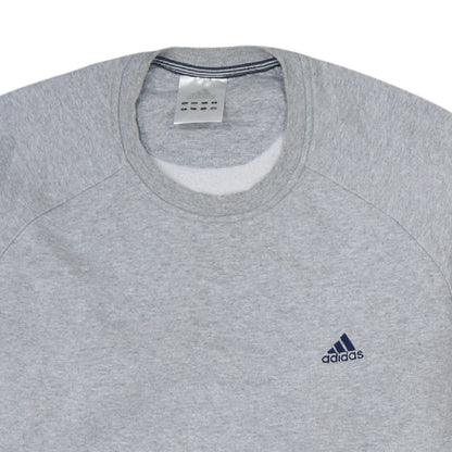 Adidas Mens Grey Crew Neck Pullover Sweatshirt Size L
