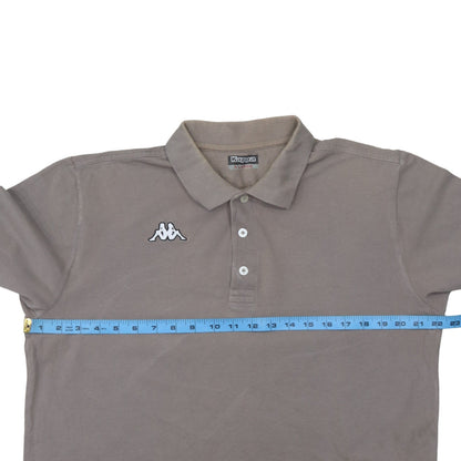 Kappa Men's Brown Cotton Polo Shirt XL Regular Fit Short Sleeve