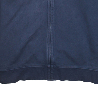 Timberland Men's Blue Full Zip Hoodie XL Logo Fleece Sweatshirt
