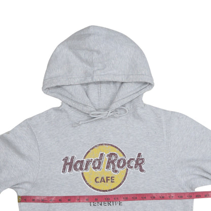 Hard Rock Cafe Women's Grey Medium Pullover Hoodie Tenerife Design