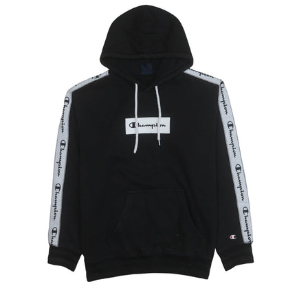 Champion Men's Black Small Pullover Hoodie with Logo and Pockets