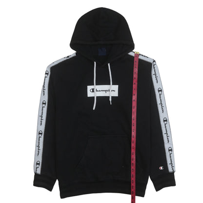 Champion Men's Black Small Pullover Hoodie with Logo and Pockets