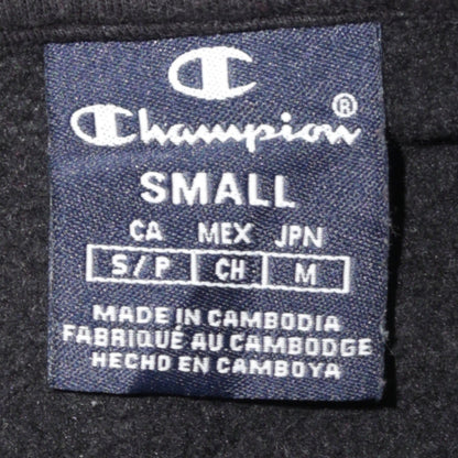 Champion Men's Black Small Pullover Hoodie with Logo and Pockets