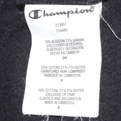 Champion Men's Black Small Pullover Hoodie with Logo and Pockets