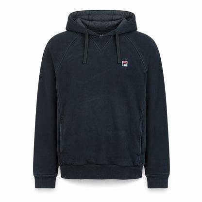 Fila Men’s Black Pullover Hoodie Small Logo Sportswear Fleece