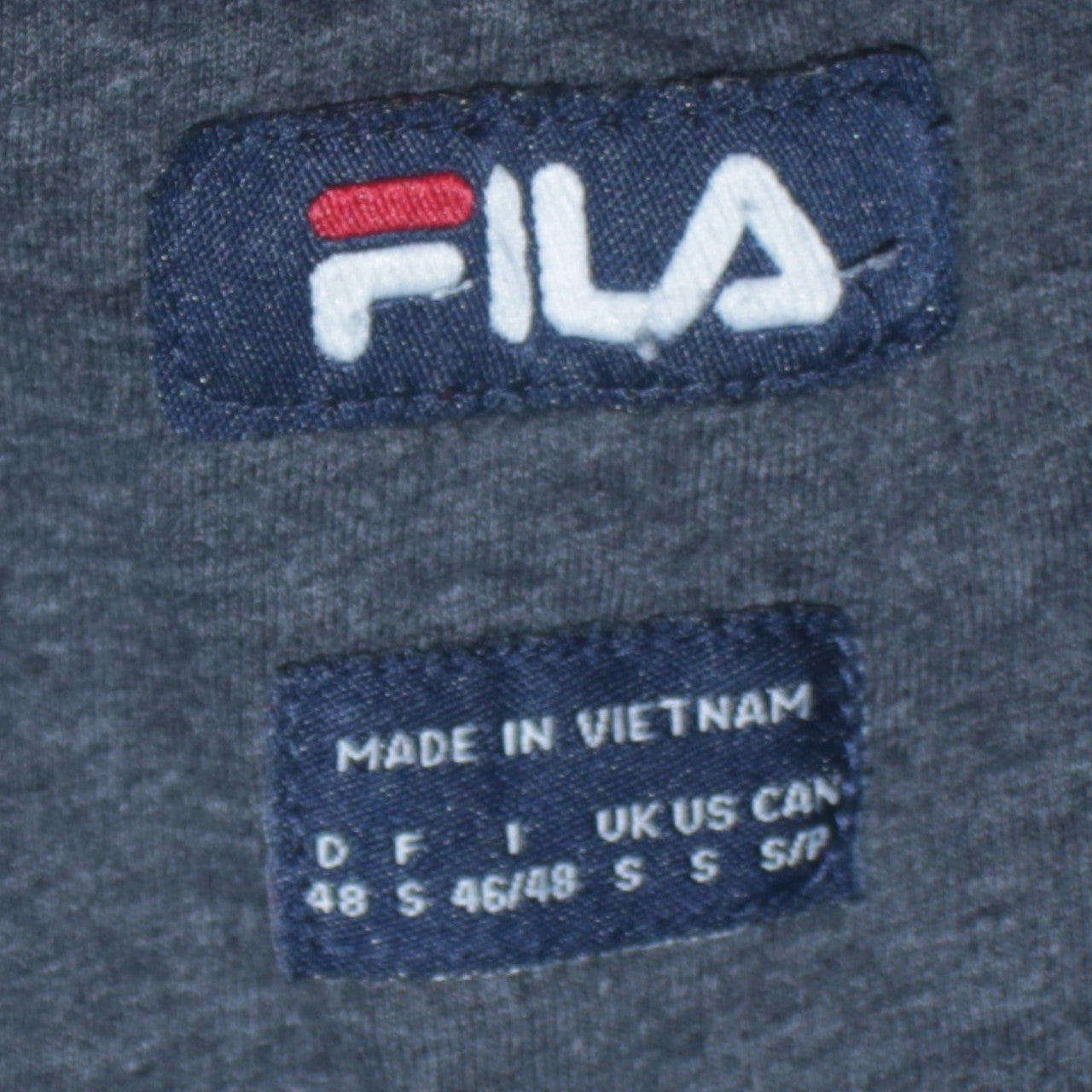 Fila Men’s Black Pullover Hoodie Small Logo Sportswear Fleece