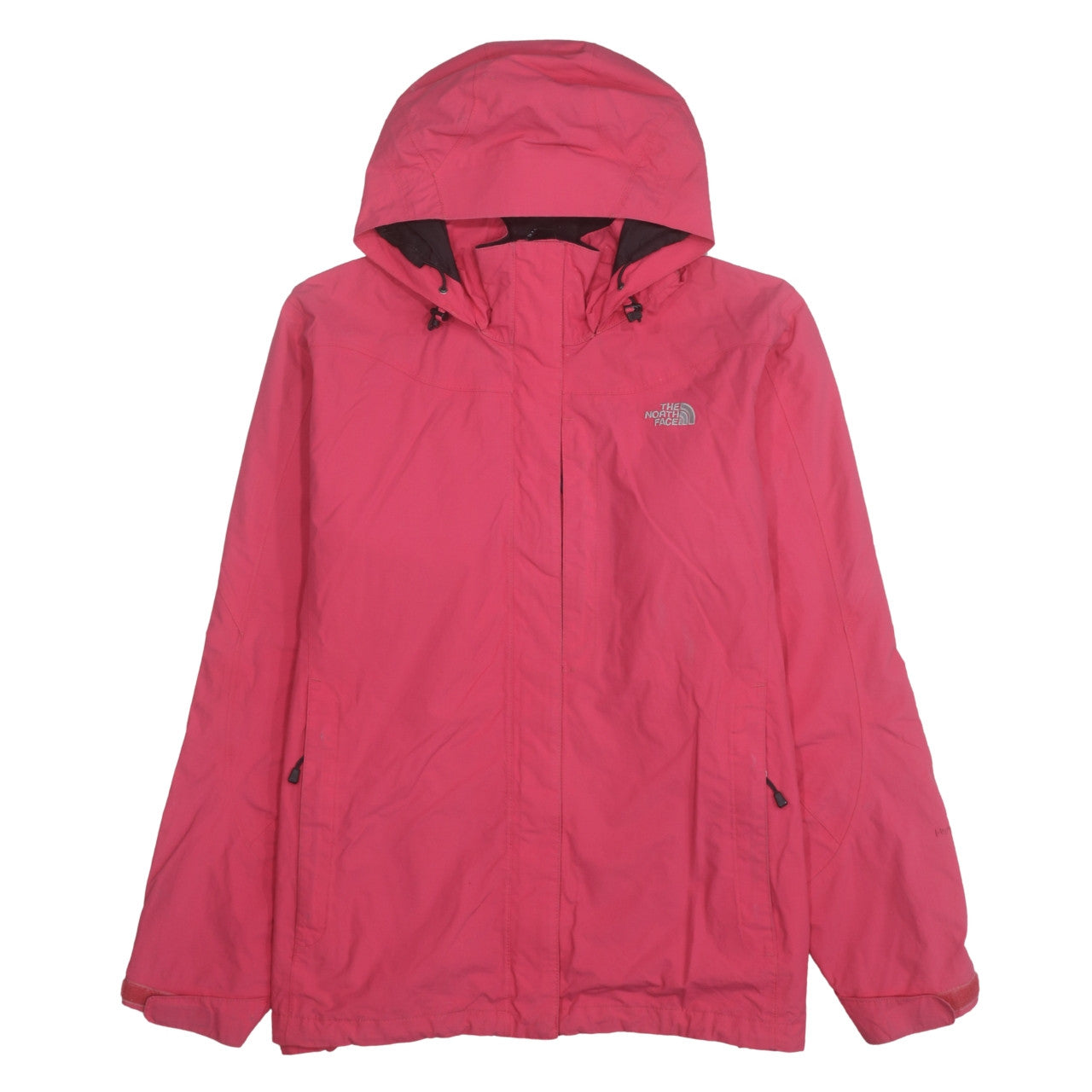 The North Face Women's Pink Waterproof Hooded Rain Jacket XL