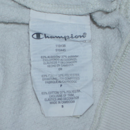 Champion Women's White Logo Print Pullover Hoodie Size S