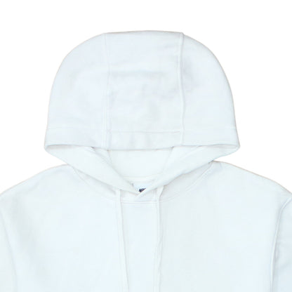 Nike Men's White Pullover Hoodie Small Logo Graphic Fleece
