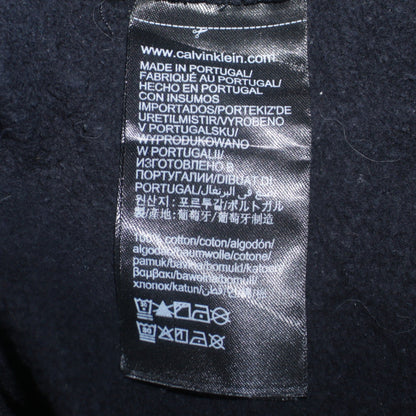 Calvin Klein Jeans Mens Black Small Pullover Logo Hoodie