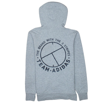 Adidas Men’s Grey Pullover Hoodie Size S Sports Logo Sweatshirt