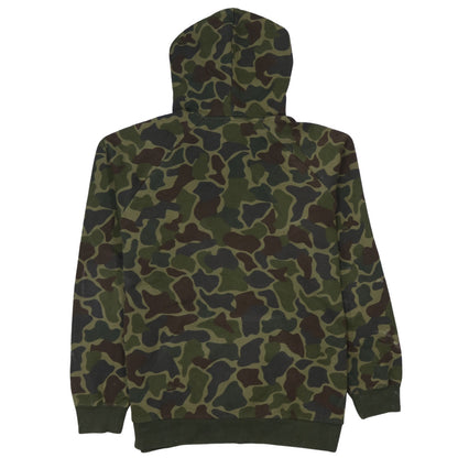 Adidas Men's Green Camouflage Pullover Hoodie Size M Fleece Sportswear