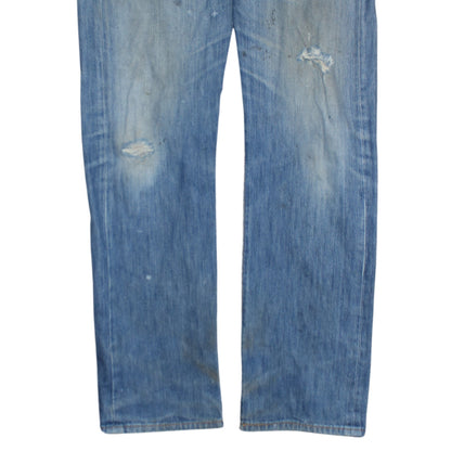 Levi's 501 Men's Blue Straight Leg Distressed Denim Jeans W36 L34