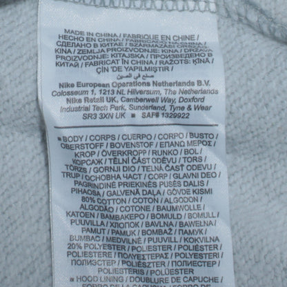 Nike Men's Grey Pullover Hoodie S Regular Fit Fleece Sportswear