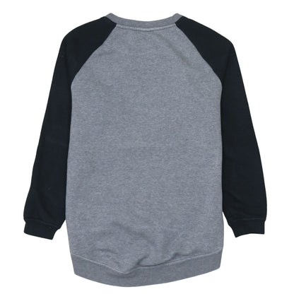 Nike Men Grey Black Air Logo Crew Neck Pullover Sweatshirt Size S