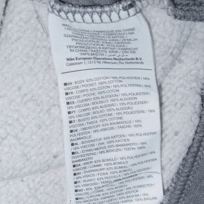 Nike Men Grey Black Air Logo Crew Neck Pullover Sweatshirt Size S