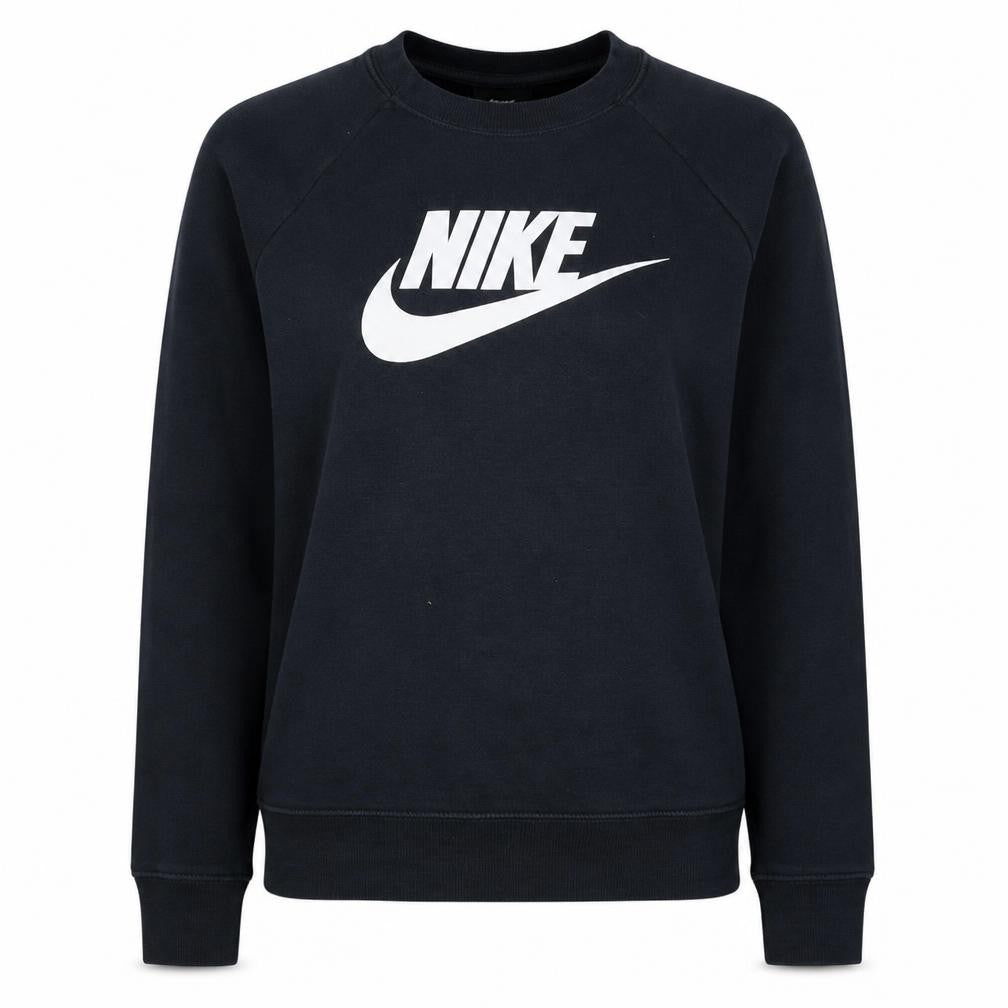 Nike Women's Black Small Pullover Sweatshirt with Logo Print