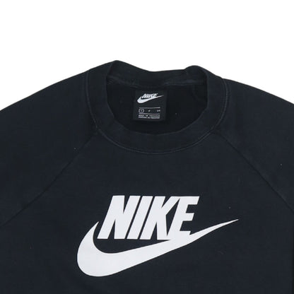 Nike Women's Black Small Pullover Sweatshirt with Logo Print